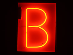 b neon sign to rent