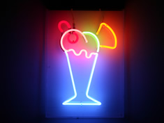 ice cream neon hire sign